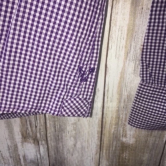 American Eagle Purple Boyfriend Fit Button Down - Picture 3 of 4